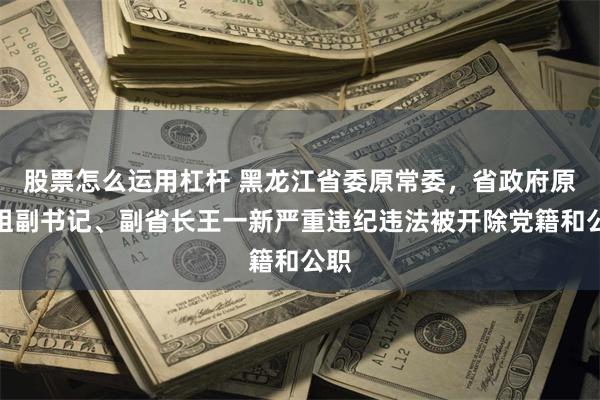 股票怎么运用杠杆 黑龙江省委原常委，省政府原党组副书记、副省长王一新严重违纪违法被开除党籍和公职