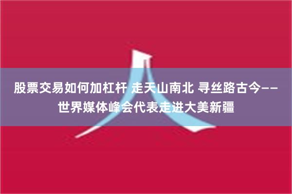 股票交易如何加杠杆 走天山南北 寻丝路古今——世界媒体峰会代表走进大美新疆