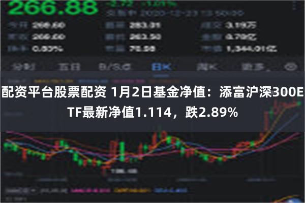 配资平台股票配资 1月2日基金净值：添富沪深300ETF最新净值1.114，跌2.89%